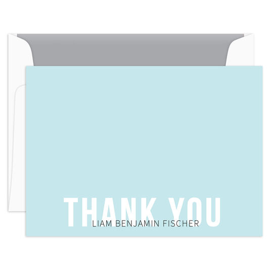 Modern Bold Thank You Flat Note Cards
